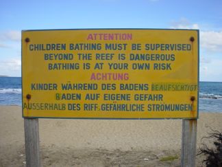 bathway beach danger warning