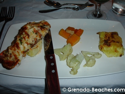 Dinner at The Beach House Restaurant Grenada Dr. Grooms beach