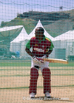 grenada world cup cricket 2007 - Brian Lara Practicing In Nets