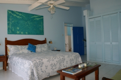 herons flight grenada villa blue bedroom